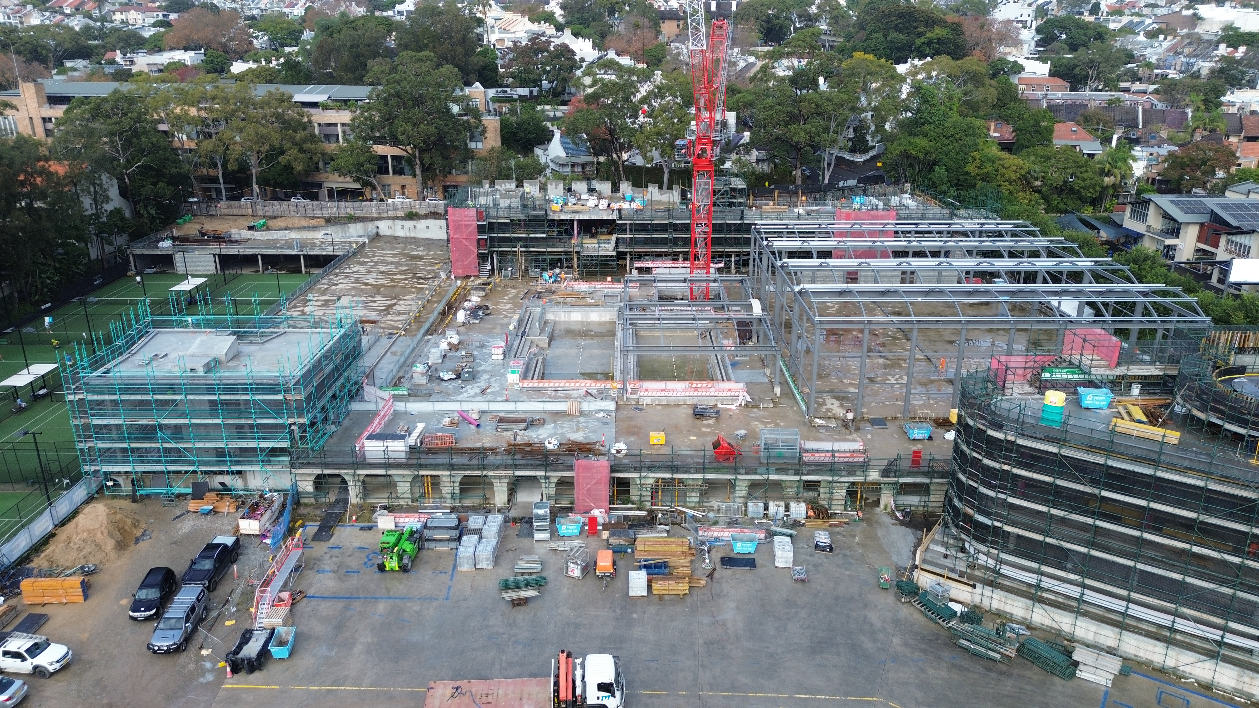 The Grandstand under construction at Hakoah Paddington